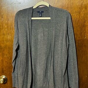 GAP Charcoal Open Front Cardigan